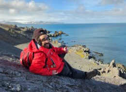 Dr. Jaime Cabrera-Pardo Poses for a photo in Antarctica