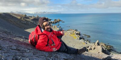 Dr. Jaime Cabrera-Pardo Poses for a photo in Antarctica