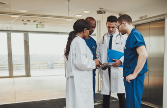 Medical students in hospital