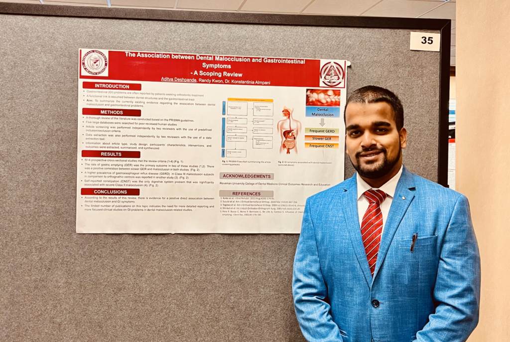 Aditya Deshpande at the Hinman Student Research Symposium